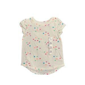 Cat & Jack Toddler Girl Hearts Short Sleeve T-Shirt B6